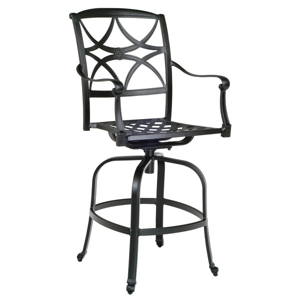 Woodard Wiltshire Patio Bar Stool with Cushion Perigold